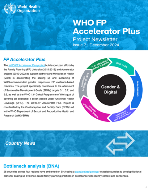WHO FP Accelerator Plus - Project Newsletter - Issue 7